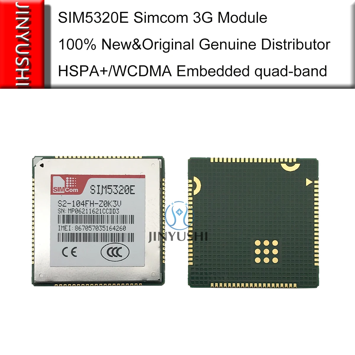 

2PCS/LOT SIM5320E 3G 100% New&Original Genuine Distributor HSPA+/WCDMA Embedded quad-band module SIM5320