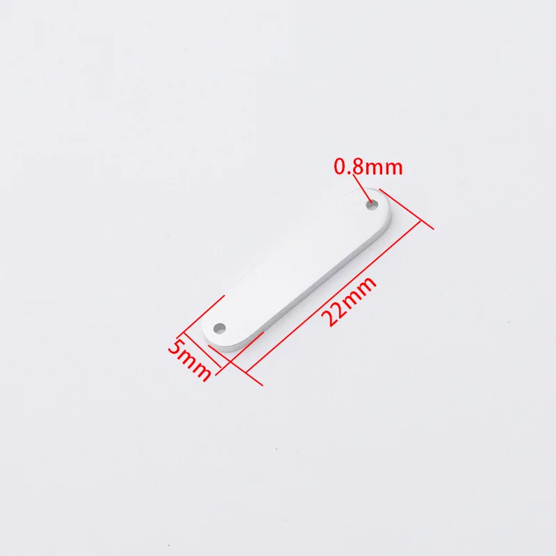 100% Stainless Steel Oval Rectangle Bar Blank For Engrave 2 Hole Metal Plataes Tags Connector Mirror Polished Wholesale 20pcs