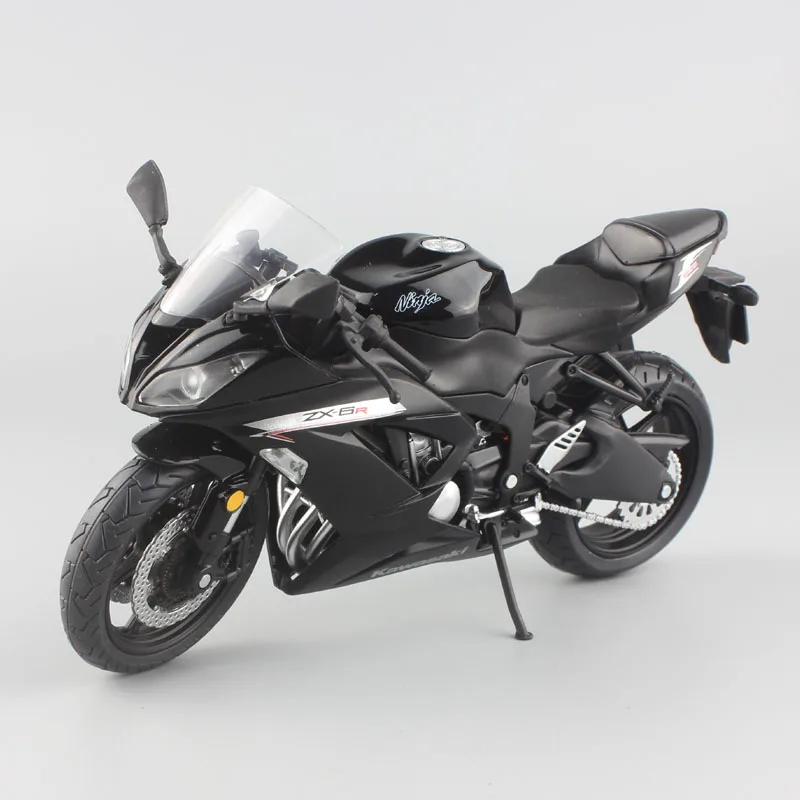 1/12 Kawasaki ZX-6R Ninja Racing Cross-country Motorcycle Model Simulation Metal Street Motorcycle Model Collection Kids Gift