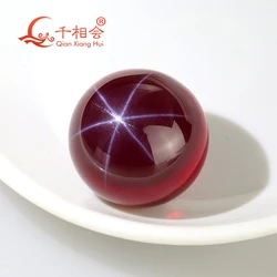 22mm artificial star sapphire ruby red color sphere shape ball shape red color corundum without hole