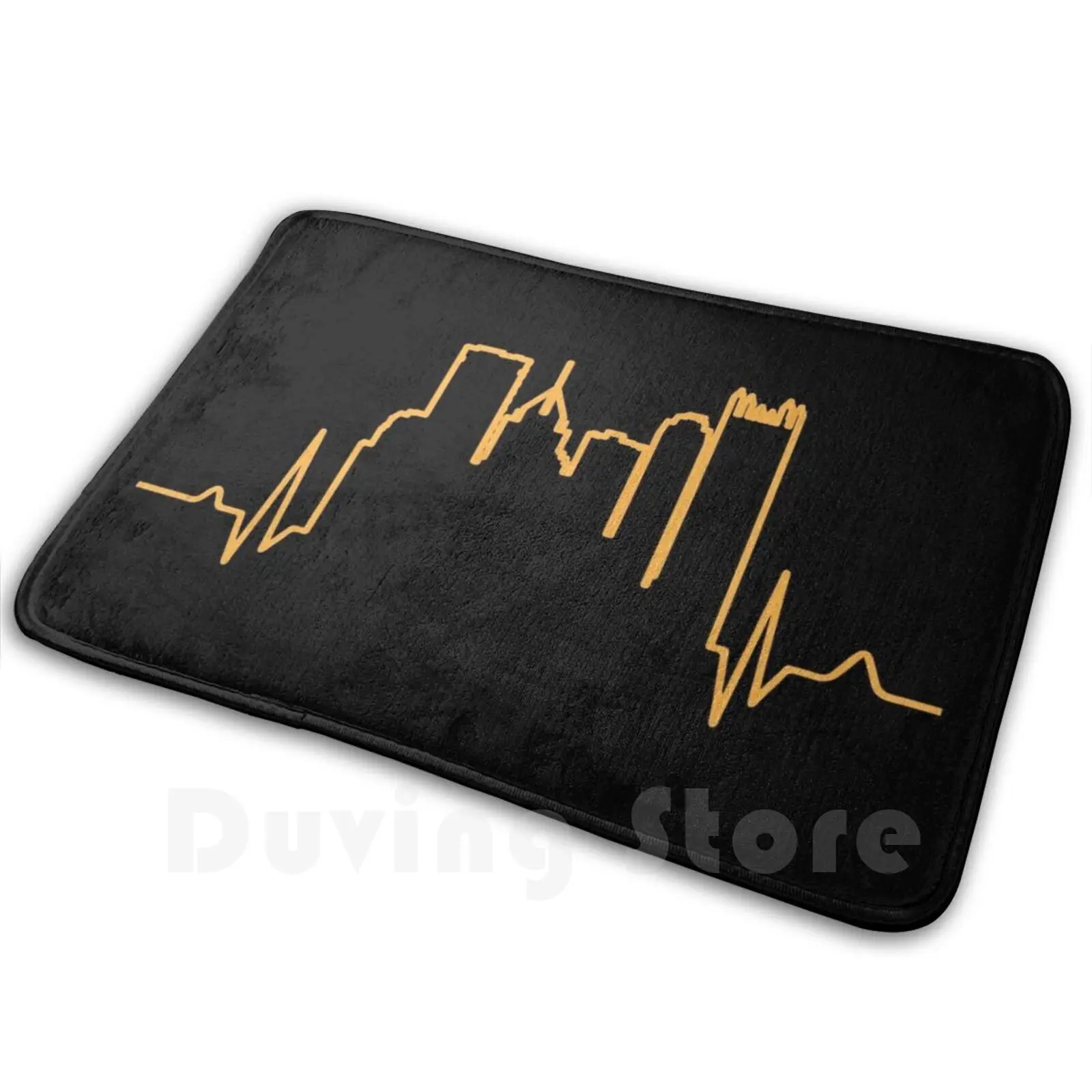 Its A Burgh Thing Soft Non-Slip Mat Rug 1041 Carpet Cushion Pittsburgh Yinzer Black And Gold Steel City City Of