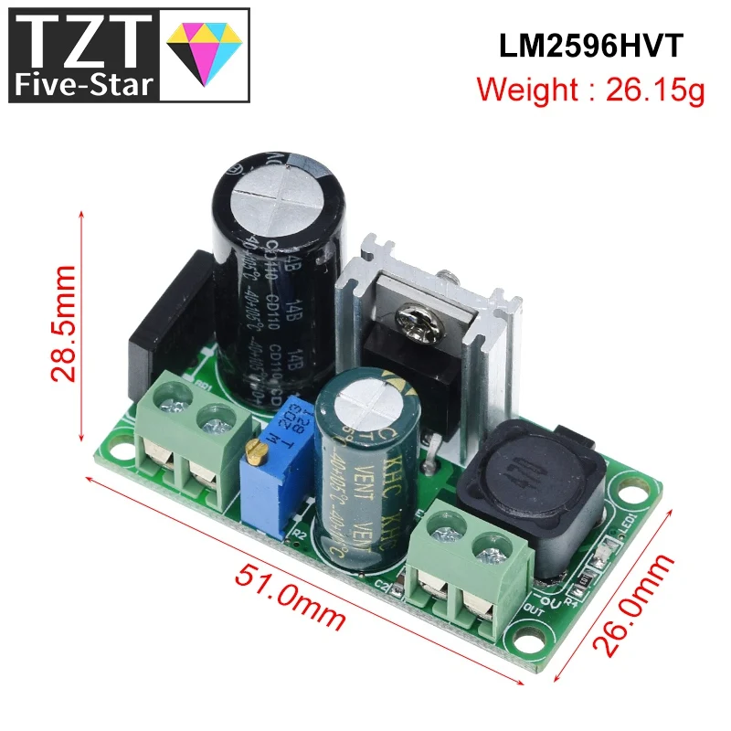 TZT 1/3PCS LM2596T LM2596HV DC-DC einstellbares Step-Down-3A-Stromversorgungsmodul DC 5V-50V, 3A Großer Strom Große Leistung – Detail 2