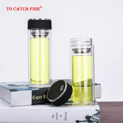 Double Wall office cup Bottles Tumbler Glass Tea Drinking, Teacup Coffee Water pot tea cup,Water Bottle cups Vacuum Flask