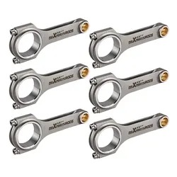 Forged 4340 H-Beam Connecting Rods for BMW E36 46 M52 M54 M20B25 M52B28 5.315