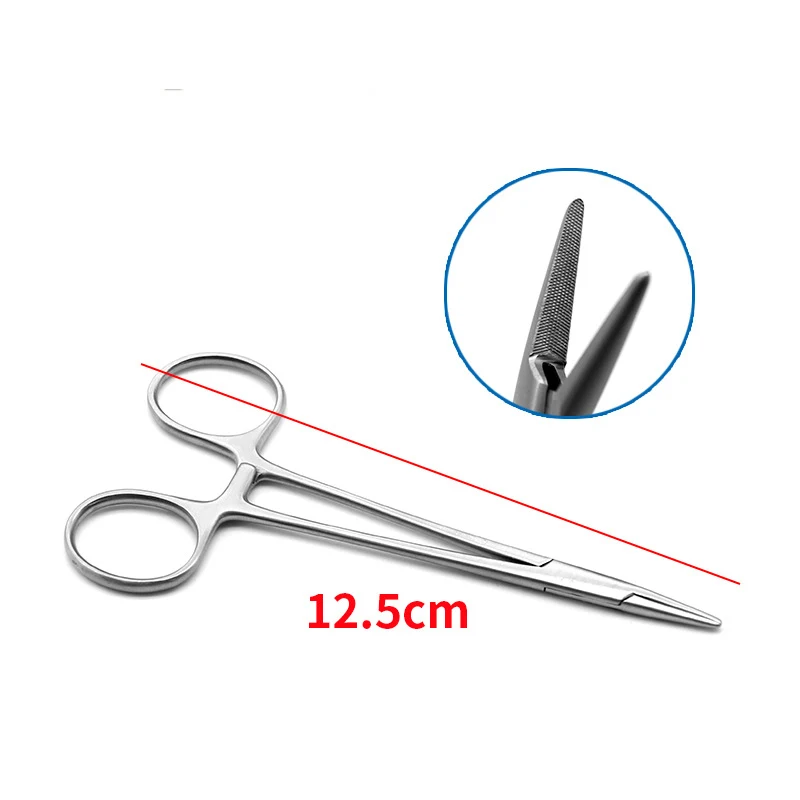 Needle Holder Stainless Steel Thick And Thin Needle Double Eyelid 12.5cm  Needle Holder Surgical Operation