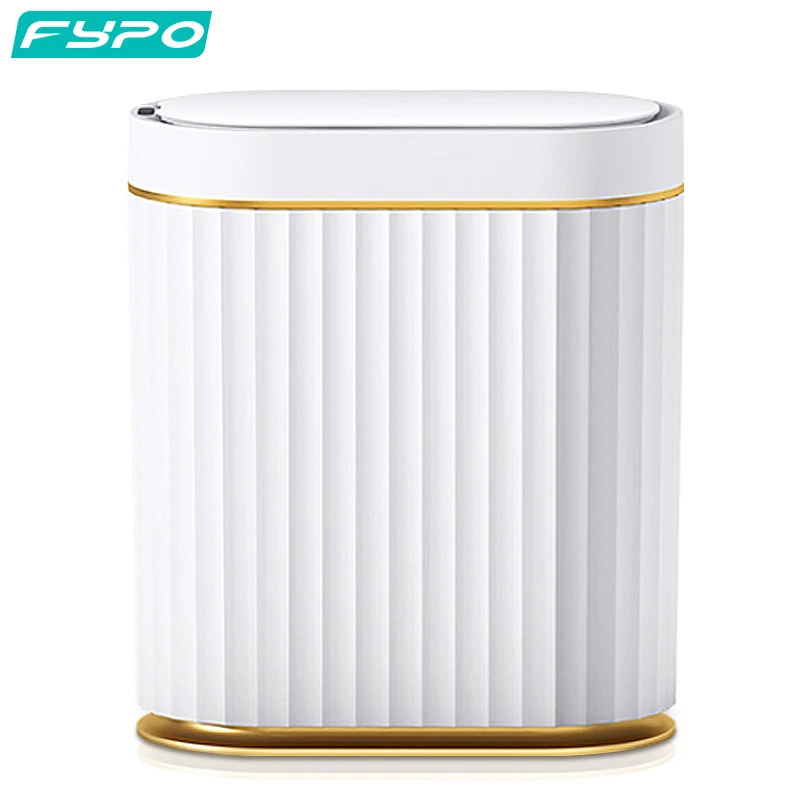 

Smart Sensor Trash Can Touch Free Automatic Sensor Trash Bin Bathroom Waterproof Trash Bin