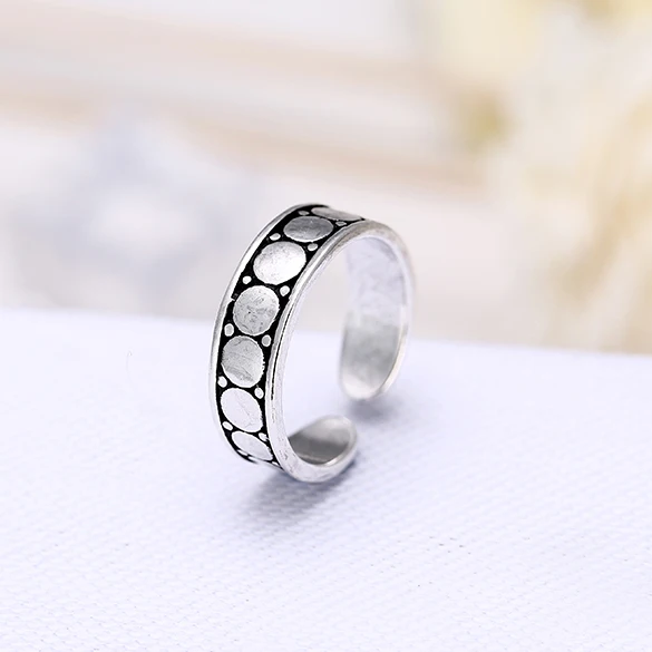 925 Sterling Silver Open Round Rings For Women Personality Simple Style Lady Prevent Allergy Sterling-silver-jewelry