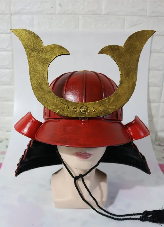 Wearable Japanese samurai armor helmets cosplay party hat