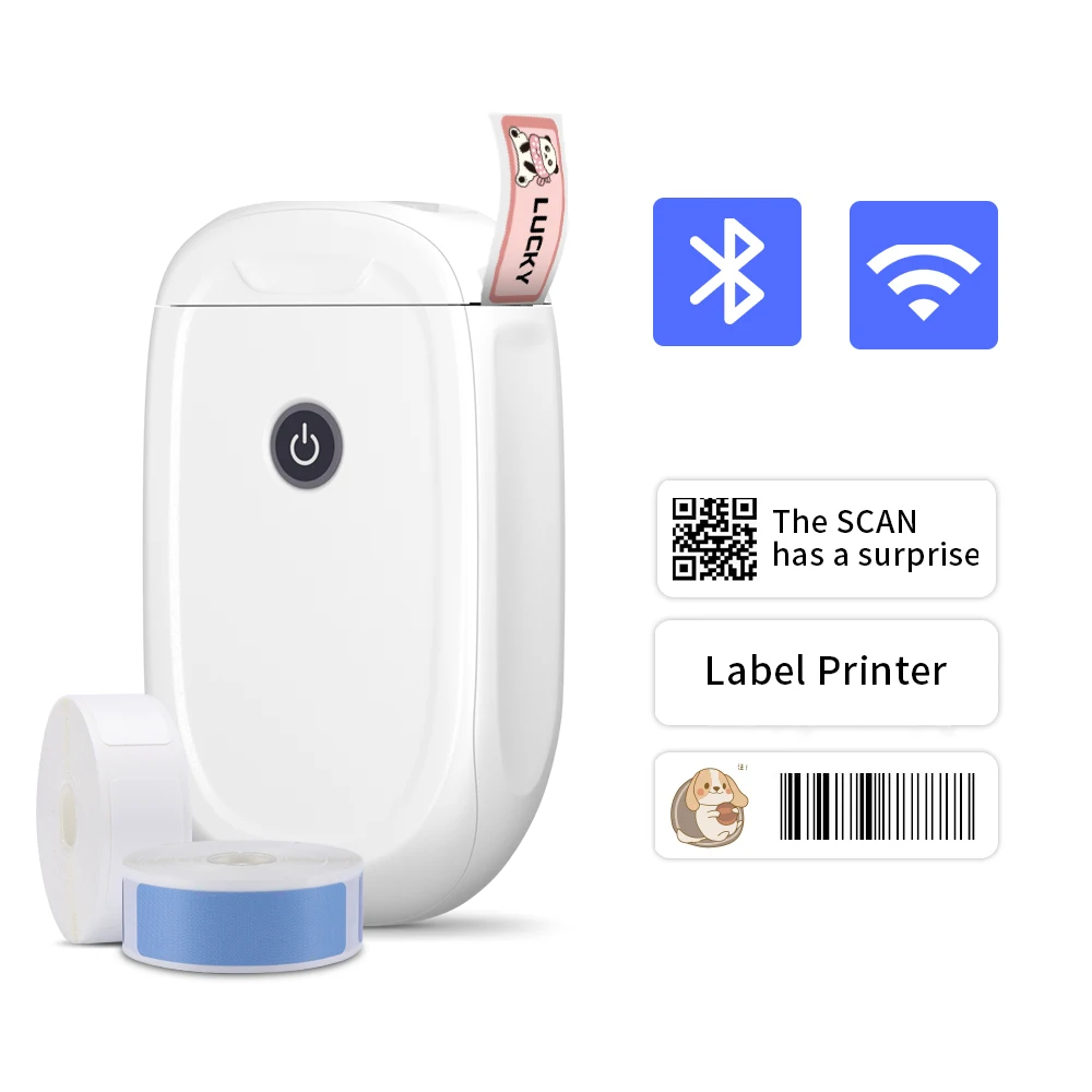 

Portable Pocket Wireless Label Printer,Bluetooth connectivity, Thermal Sticker Fast Printing,for Home/Office Use mini Printer