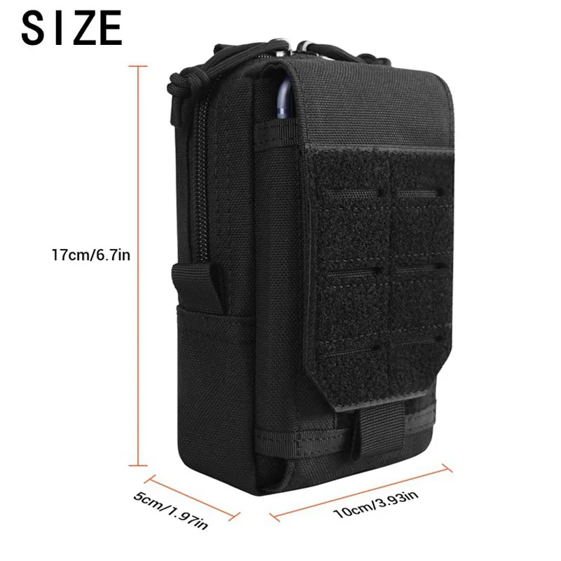 Tactical Molle Pouch Mobile Phone Bag Case  Waist Bag Outdoor Men EDC Tool Bag Vest Pack Purse Hunting Compact Bag