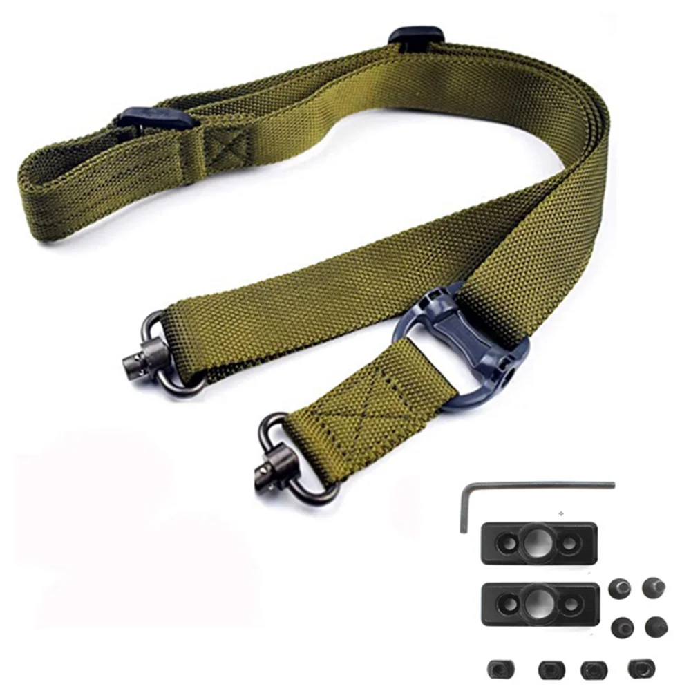 MS4 Outdoor Tactical  Sling, 2 Point Safety Lanyard, Gun Rope, Shoulder Strap with QD Sling Mount