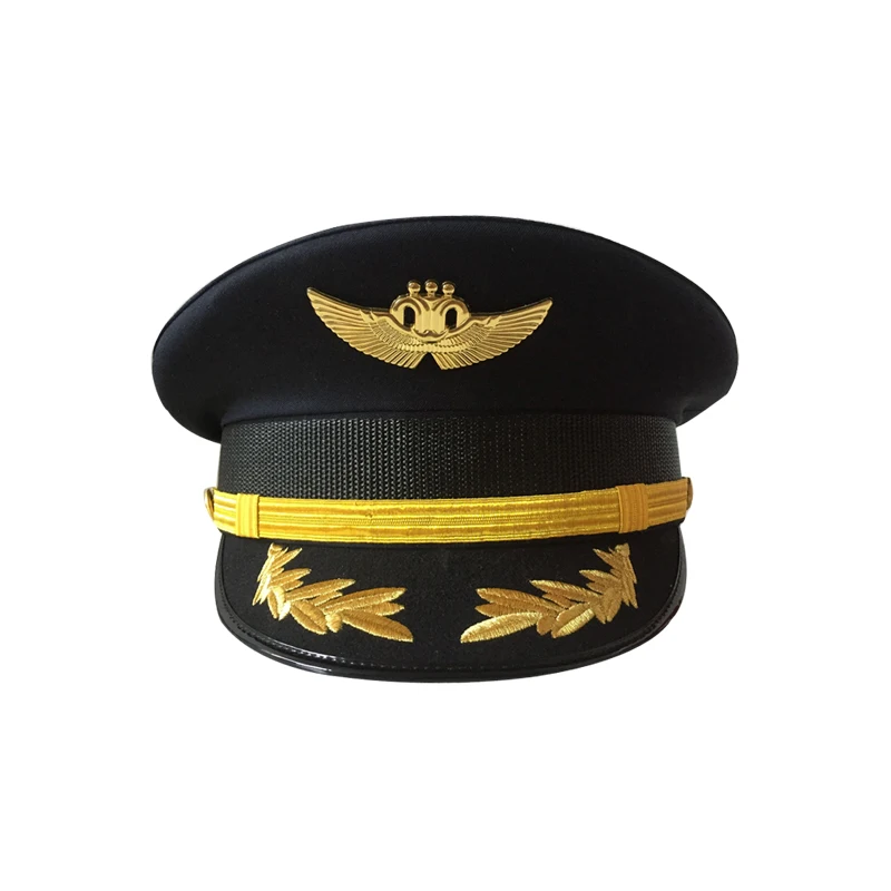 High Quality Men Women Cap Security Big Hat General Aviator Caps Captain\'s Hats Stage Cosplay Uniform Accessories