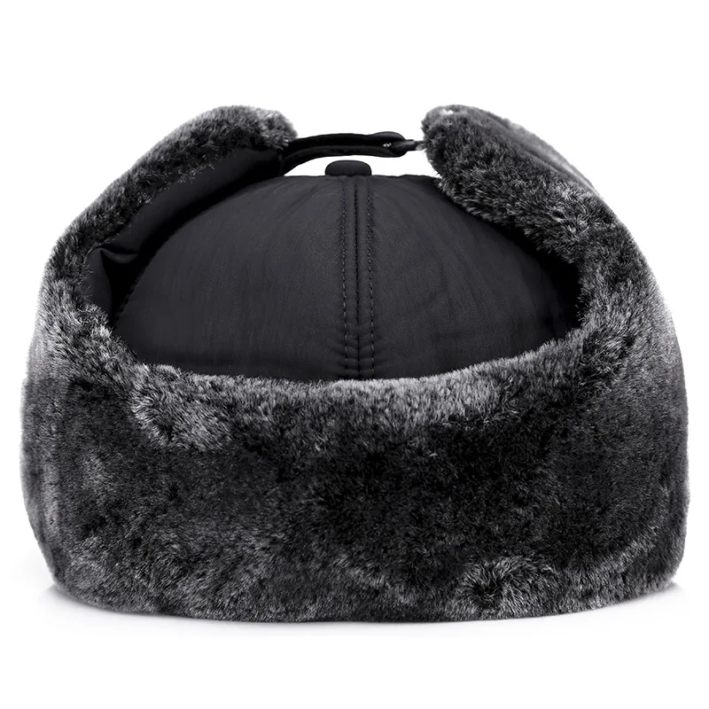 New Fashion Winter Thermal Bomber Hat  Men Face Ear Protection Windproof Warm Outdoor Ski Cap Plus Velvet Thicken Dad Hats A195