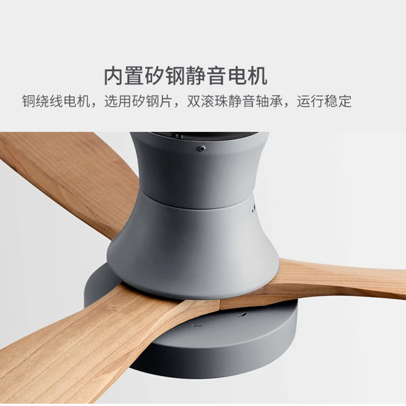 Hiện Đại Thông Minh Led Trần Có Đèn Điều Khiển Từ Xa Cho Ăn Phòng Khách Phòng Ngủ Gỗ Chắc Chắn Bắc Âu Quạt Đèn
