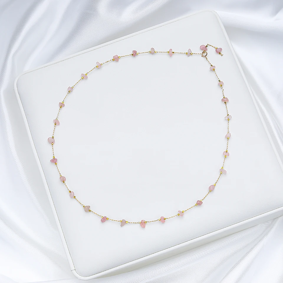 Natural Stone Chain  Necklace  for Women Fashion Jewelry on Neck Set  Party /Wedding Luxury Gift  Handwork Sweater Chian Femme