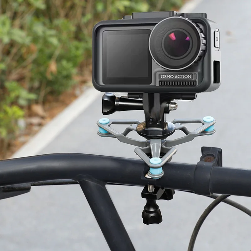 Per GoPro Action Camera staffa per ammortizzatore per bicicletta supporto per bici per fotocamera sportiva con accessori per montaggio su porta a