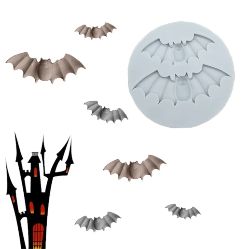 Halloween Theme Bat Molds Fondant Cake Decor Tools Silicone Molds Sugarcraft Chocolate Baking Tools For Cakes Gumpaste Form