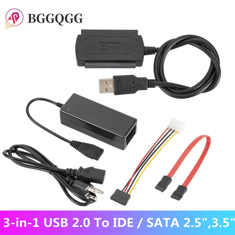 BGGQGG 3-in-1 USB 2.0 To IDE / SATA 2.5