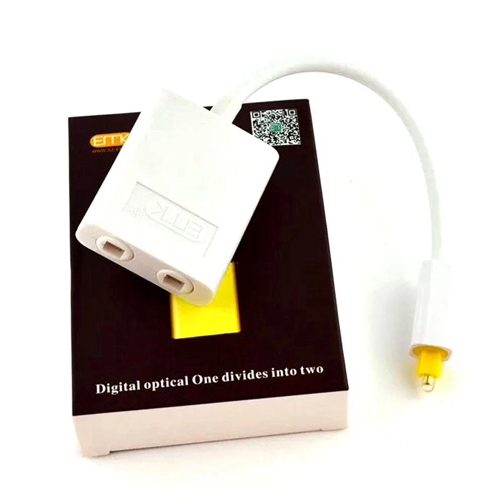 デジタルSPDIF光オーディオスプリッター 2ウェイToslinkスプリッターアダプター 1入力2出力 SPDIF光ケーブルスプリッターハブ CD DVD用