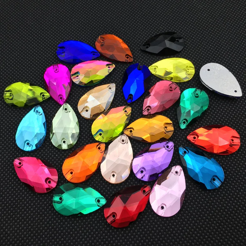 3230 Drop 7x12,11x18,13x22,17x28 mm Pear Sewing Crystal Flatback Rhinestones Sew On Stones Glass For Dresses Clothes Jewelry