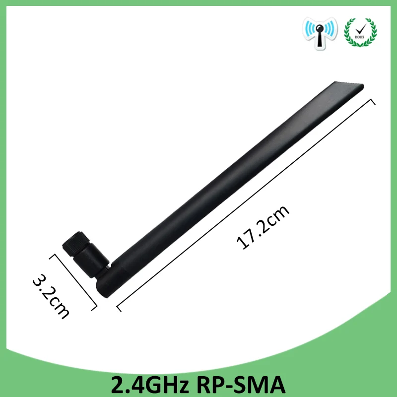 EOTH 2pcs 2.4g antenna 5dbi sma female wlan wifi 2.4ghz antene pbx iot module router tp link signal receiver antena high gain