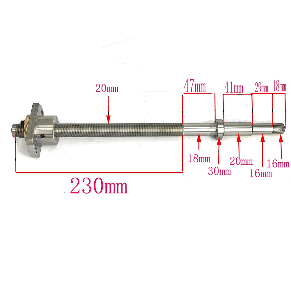 Wire Cut Drum Motor Ball Screw and Nut 20*1*382*20mm for CNC Wire Cutting EDM Machine