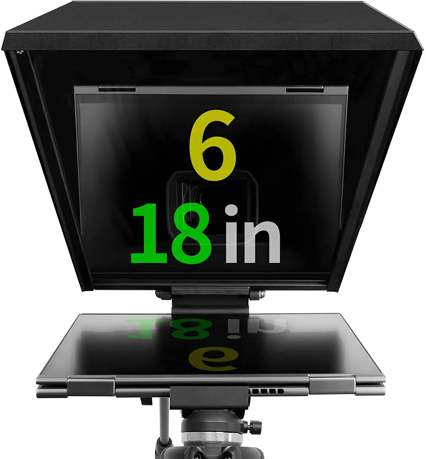 

18"Liftable Teleprompter,All Metal for All Tablets with Adjustable Glass, Support Wide Angle Camera Lens