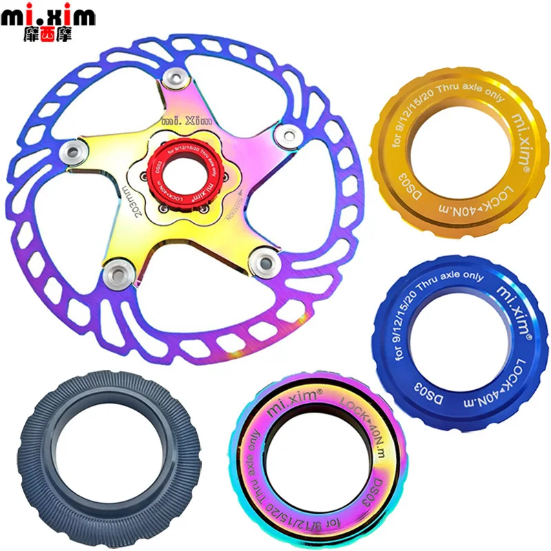 Mi.Xim - Anillo de Cubierta Central para Bicicletas de Montaña y Carretera, Tapa Central de Freno de Disco de Aleación de Aluminio para Bicicleta, DS03 44mm, Accesorio de Ciclismo