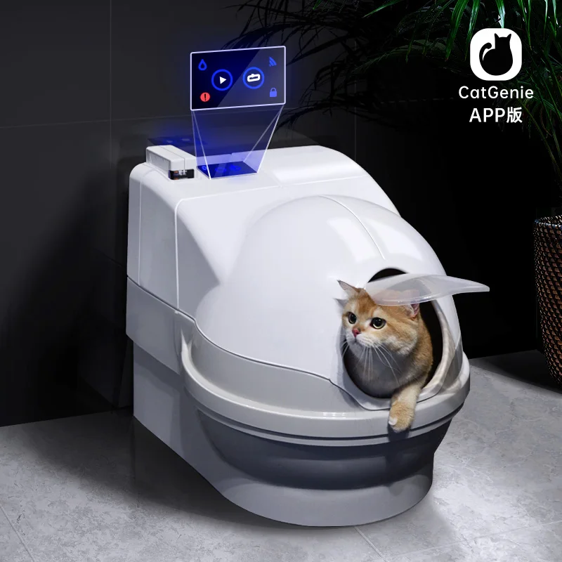 Automatic Cat Litter Box Intelligent Flushing Deodorizing Toilet Fully Enclosed Electric Shoveling Machine Automatic Pet Product