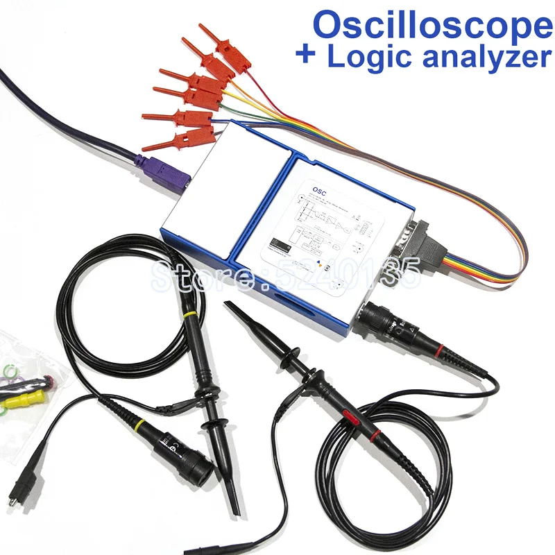 

Digital portable Oscilloscope OSC482 OSC482M PC Android USB 2.0 Virtual 2CH Bandwidth 20Mhz Sampling Data 50MSa/s Oscilloscope