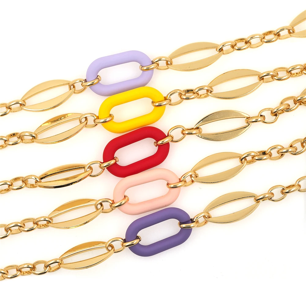 

Gold-Filled Flat Ferrule Chain Gold-Plated Thickened Round DIY Jewelry Men And Women Necklace Bracelet Semi-Finished Products