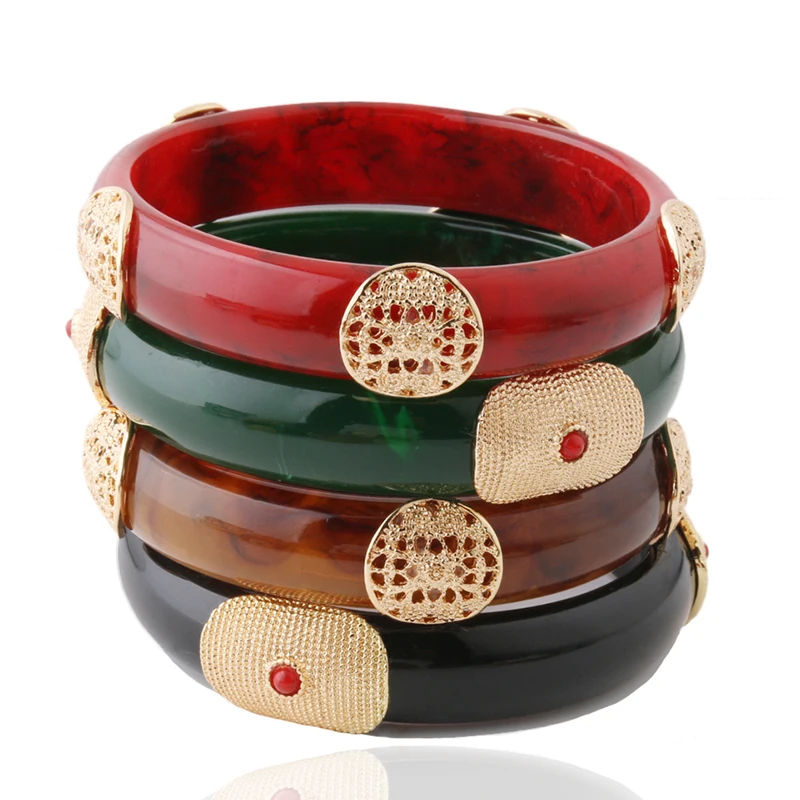 NeeFuWoFu Resin large Bracelet Wide Bangles Exaggeration Bohemia de Madera Pulseira Estrela de Cinco Elastic Perles