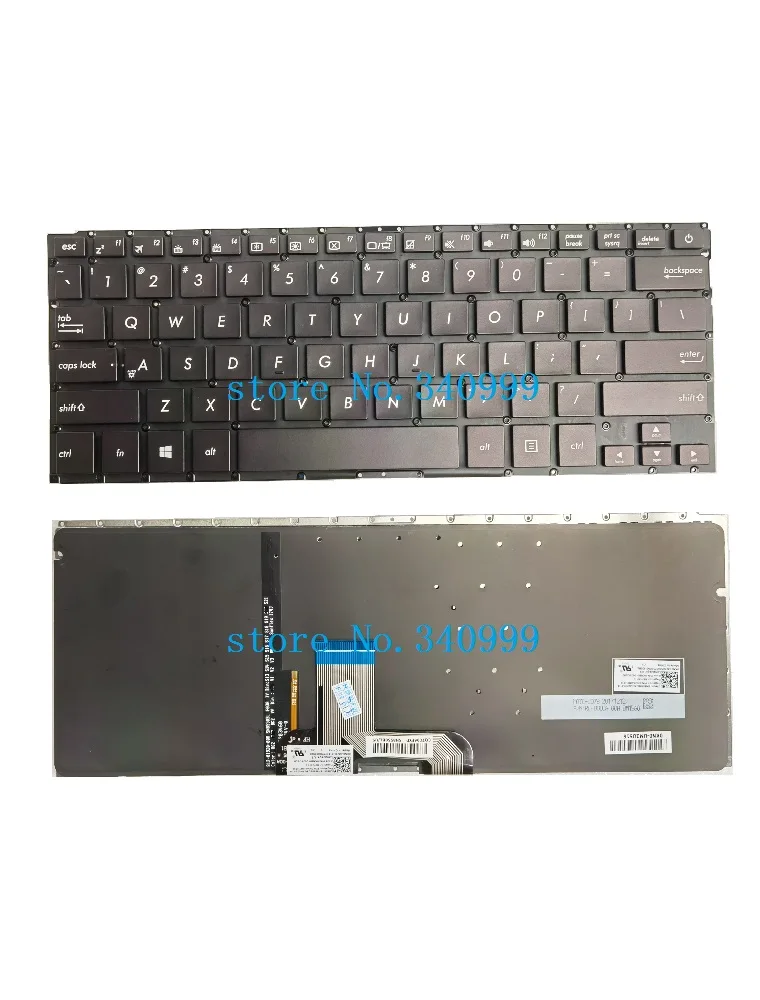 Imagem -02 - para Asus Zenbook Ux410 Ux410ua Ux410uq U4100 Rx410 Teclado Preto com Iluminação de Fundo Americano Novidade