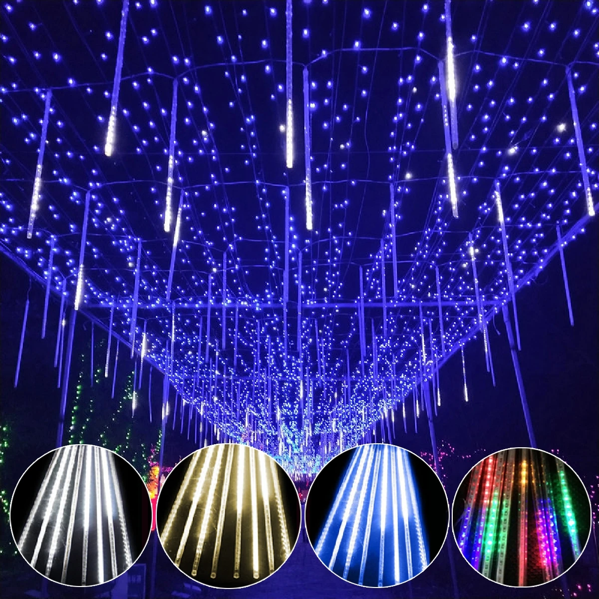Waterproof Meteor Shower Rain Tubes  LED String Light Lamp Christmas Tree Festoon Lights Wedding Decoration Holiday lighting