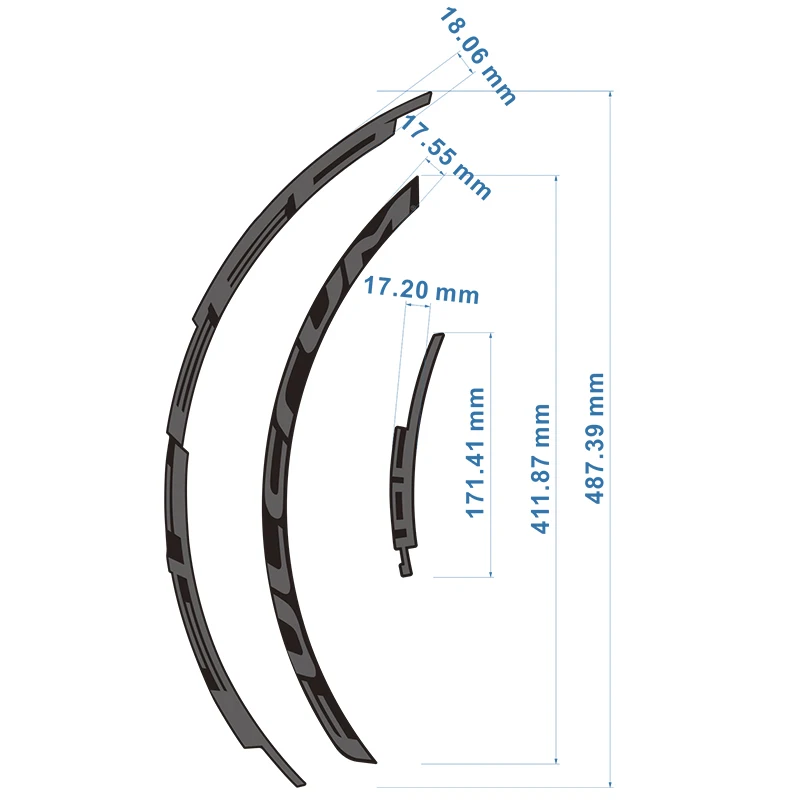 SPEED 40C C17 wheel sticker road bike climbing rim sticker road bicycle decals for two wheels