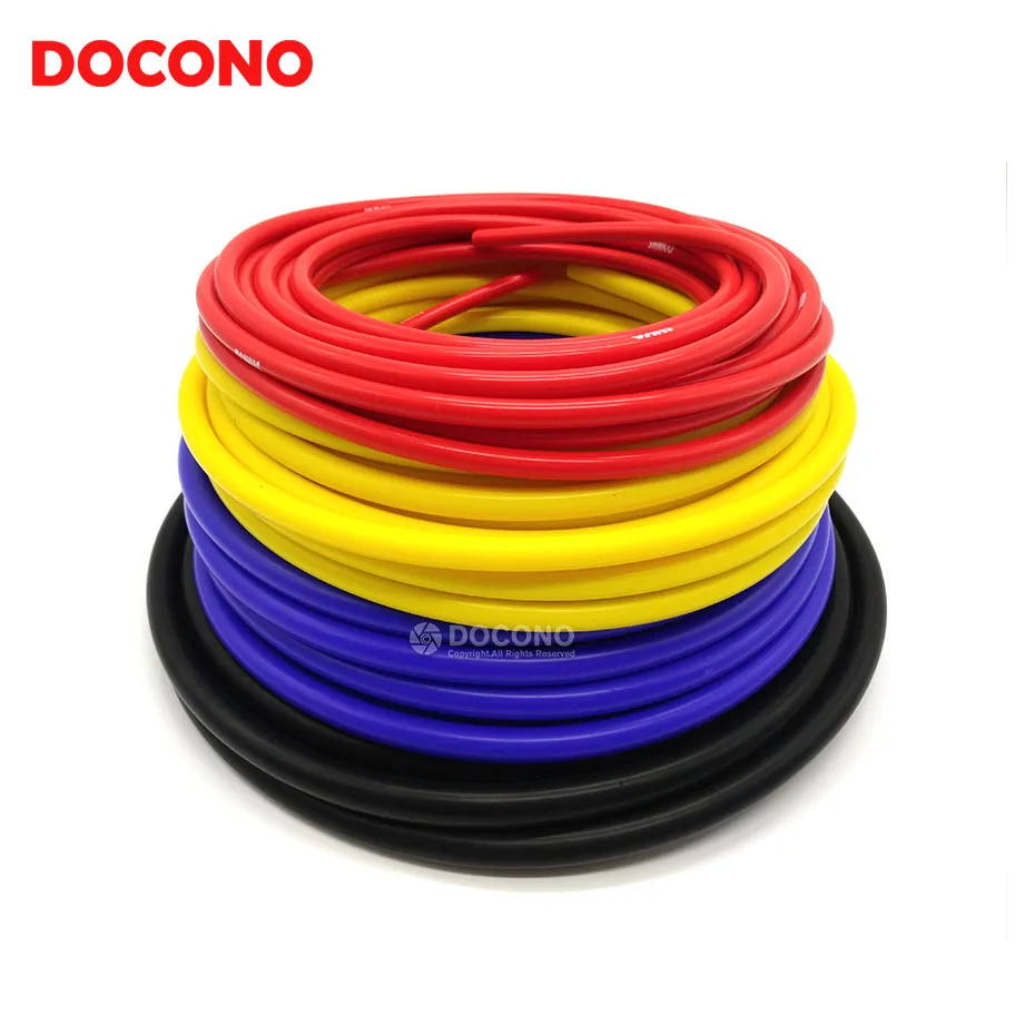 Universele 3Mm/4Mm/6Mm/8Mm Siliconen Vacuum Tube Slang Silicone Tubing Blauw Zwart rood Geel