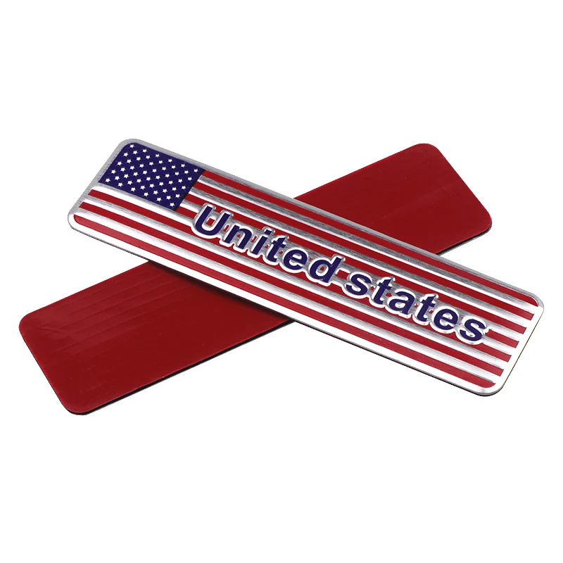 United States USA American National Flag Emblem 3D Aluminum Alloy Badge Sticker Car Motorcycle Rear Trunk Body Decoration Decals