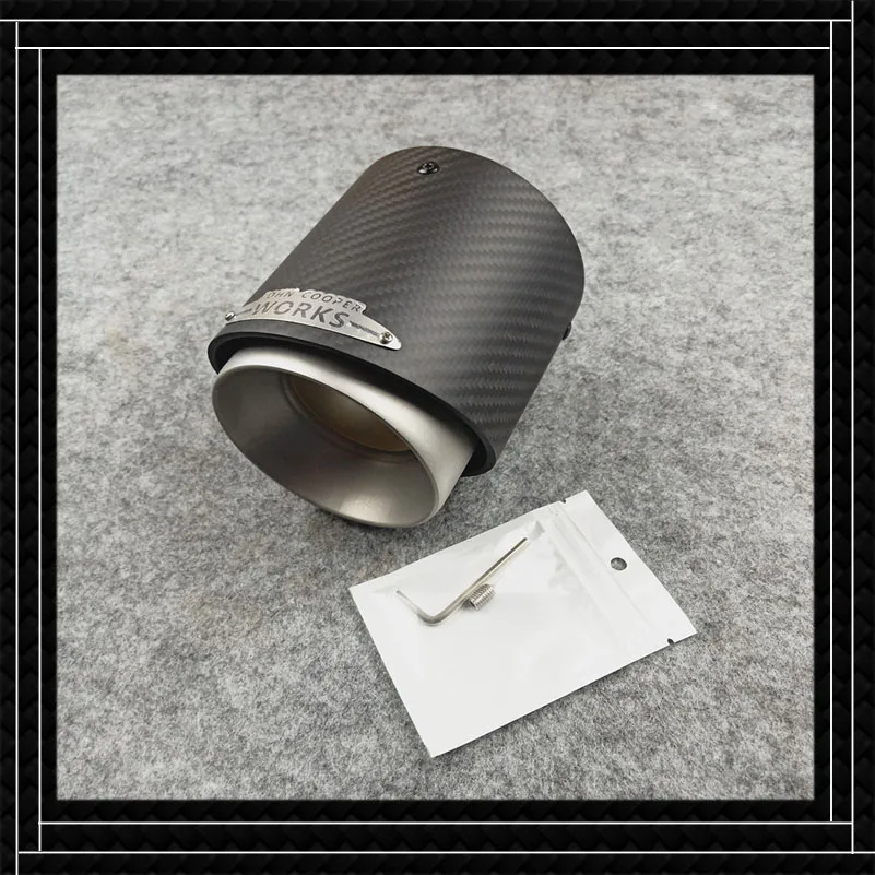 1 Pc Exhaust Pipe For MINI R55 R56 R60 F54 F55 F56 Cooper S  Carbon Fiber 304 Stainless Steel Muffler Tailpipe Tip Tail Throat