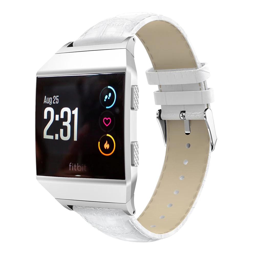 حزام ساعة جلدي أنيق لحزام الساعة الذكية Fitbit Ionic حزام بديل رياضي وإكسسوارات حزام الساعة