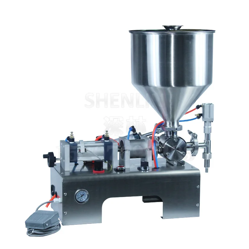 

SU50 Small Dosing Material Filling Machine Mini Piston Filler Table style Pneumatic Bottling Equipment SHENLIN paste Filler