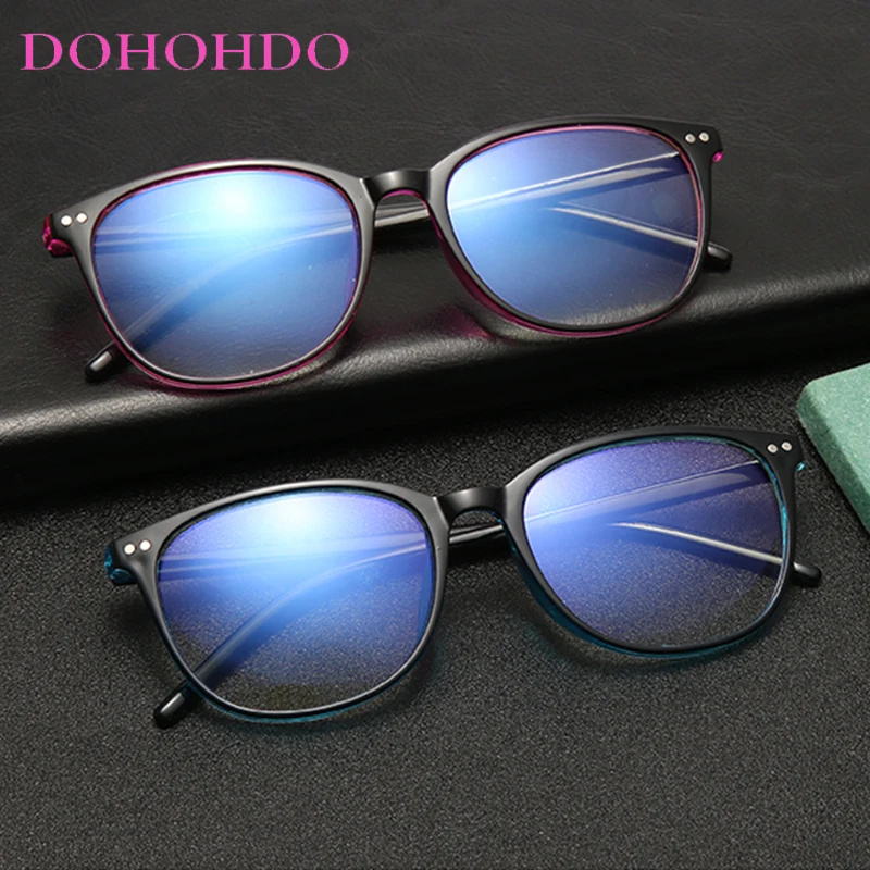 DOHOHDO Neue Frauen Schwarz Anti Blaues Licht Gläser Computer Schutz Anti Blau Licht Blockieren Gaming Männer Brille Rahmen Brille