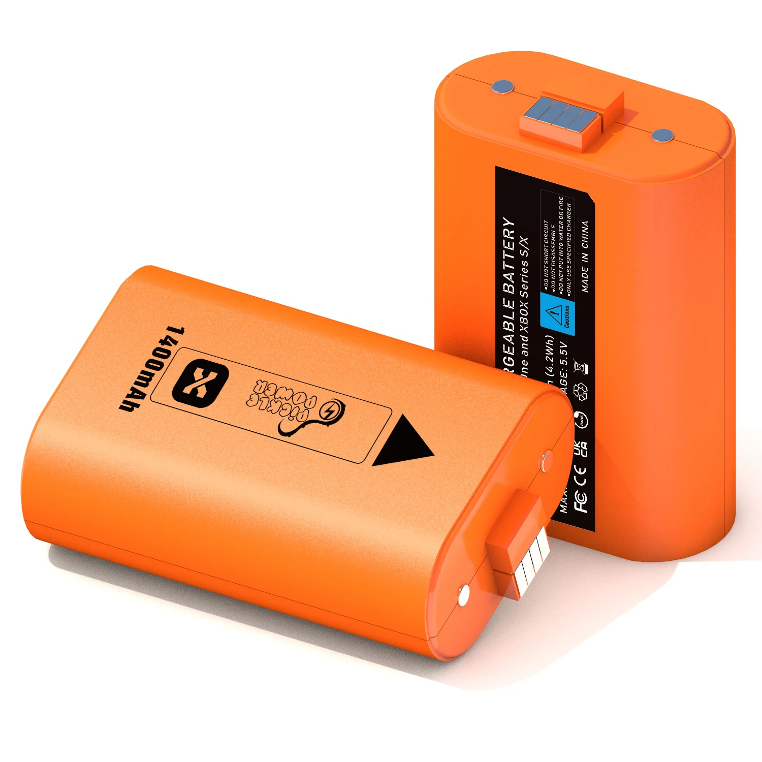 Paquete de 4 baterías de 1400 mAh para Xbox Series X | S Xbox One, Xbox One S, Xbox One X, Xbox One Elite Controladores inalámbricos