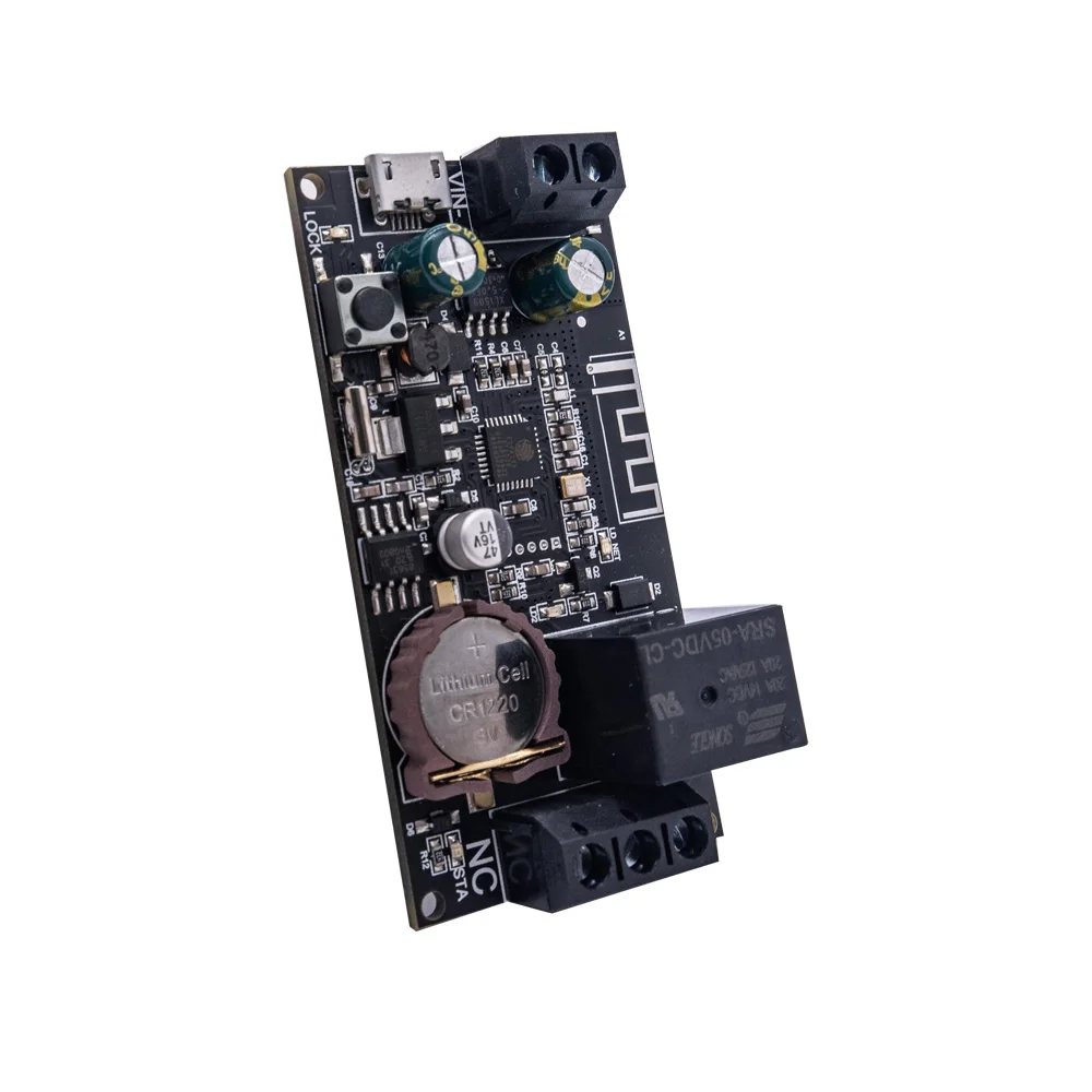DC6-36V WFBJ WIFI, Module de relais de télécommande de téléphone portable 2.4G WiFi, prise en charge du réseau, carte de contrôleur vocal intelligent