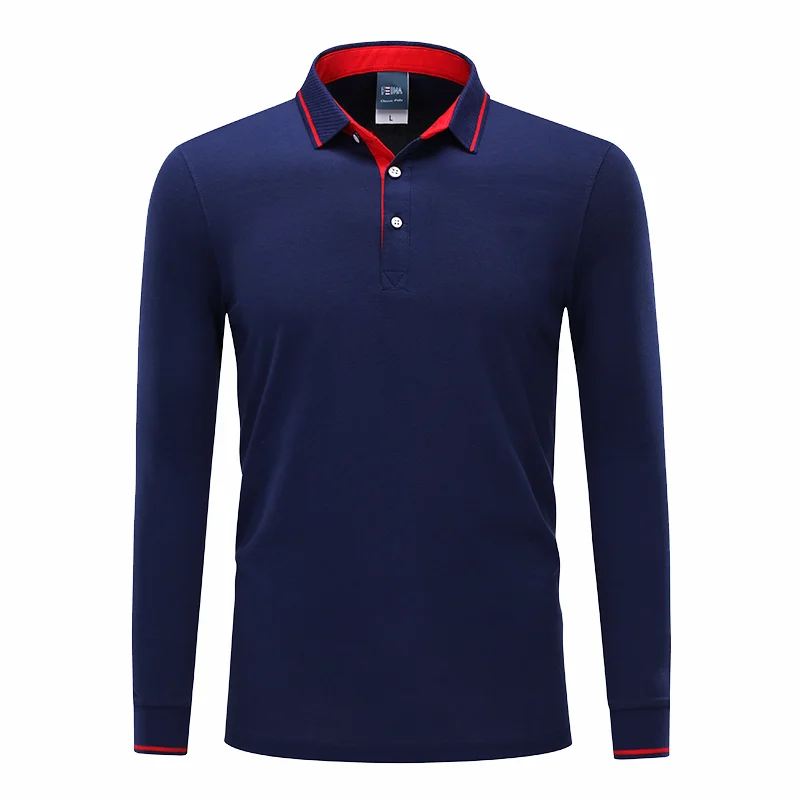 COCT 2021 New Casual Polo Shirt Long Individual Group Customized Embroidered Polo Shirt Long Sleeve