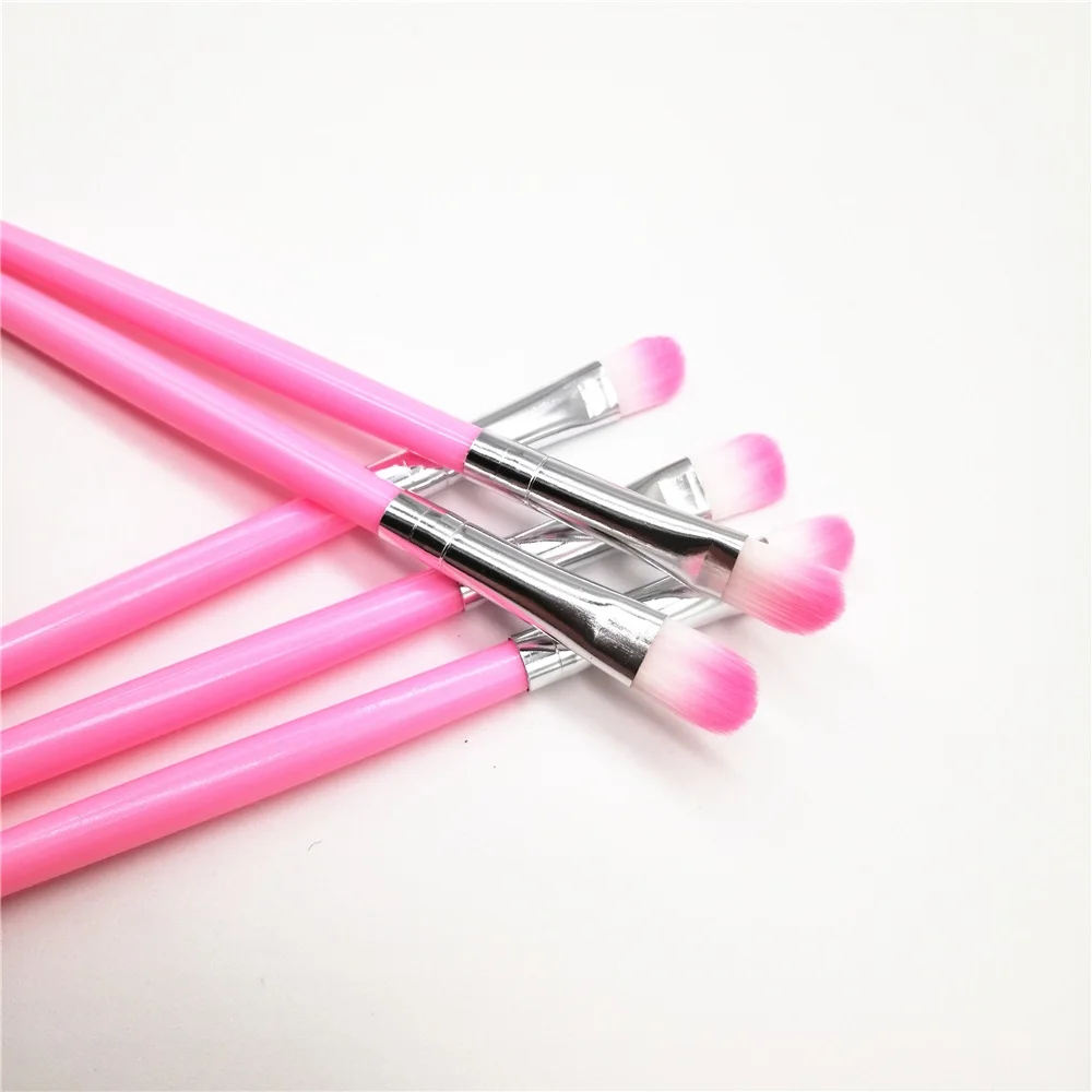 50 pçs/saco pincéis de maquiagem atacado profissional sobrancelha sombra escova multi-função alça de plástico delineador pálpebra lábio cosméticos