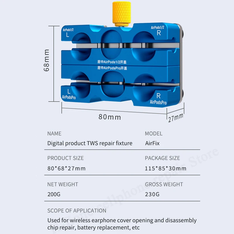 Thợ Cơ Khí Chính Xác Tai Nghe Chụp Tai Kẹp Cho Airpods 1/2 Vỏ Loại Bỏ Công Cụ Cho AirPods Tai Nghe Pin Sửa Chữa Căn Chỉnh Sửa Đèn