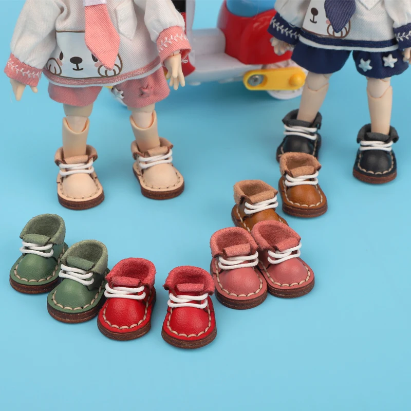 Handmade cattle shoes for body9,GSC,DDF,YMY,obitsu 11,molly,1/12 bjd doll  Ob11 fashion shoes Doll Accessories Toys