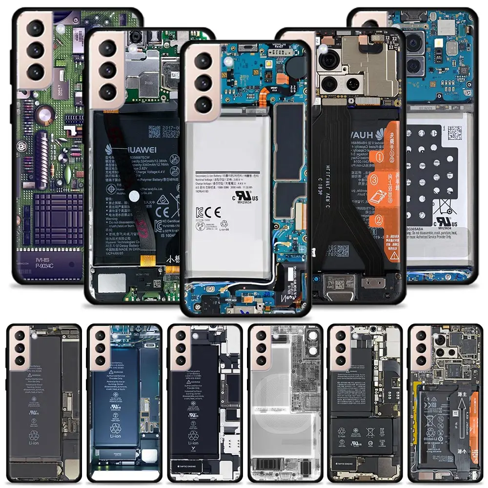 classic motherboard Circuit board For Samsung Galaxy S21 S20 Ultra S10 Plus Lite S20FE 5G Case For Galaxy S10e S9 S8 Edge Shell