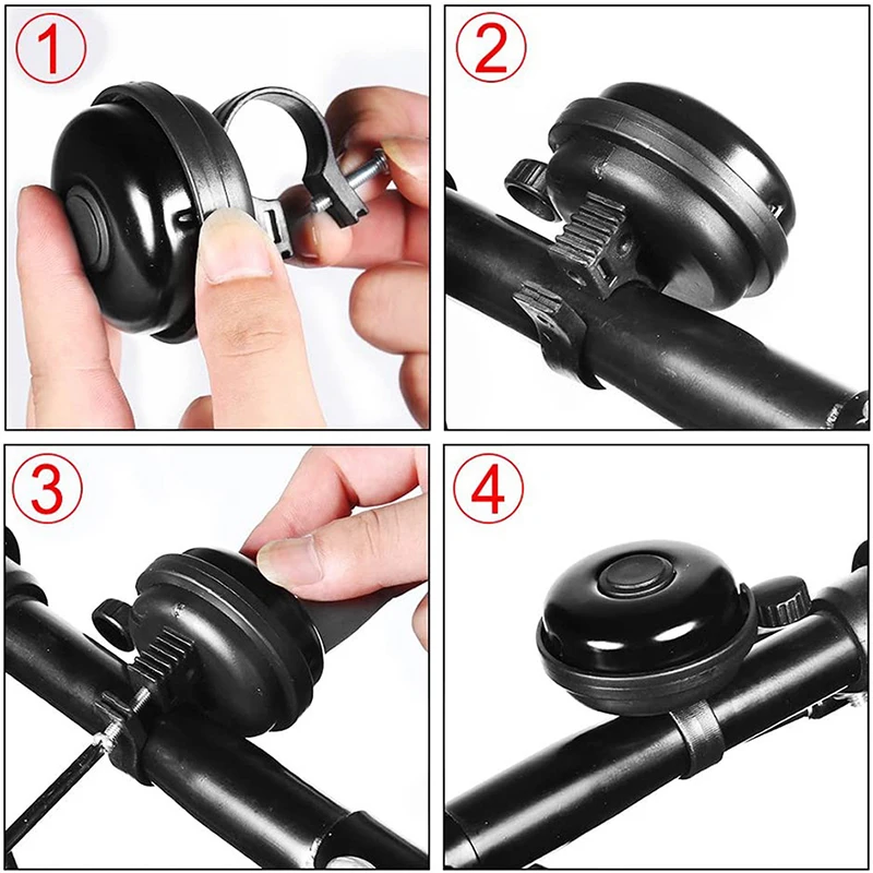 Adults Kids Bike Bell Aluminum Alloy Handlebar Horn Alarm Loud Crisp Clear Ringer Outdoor Safety Cycling Bicycle Accessories