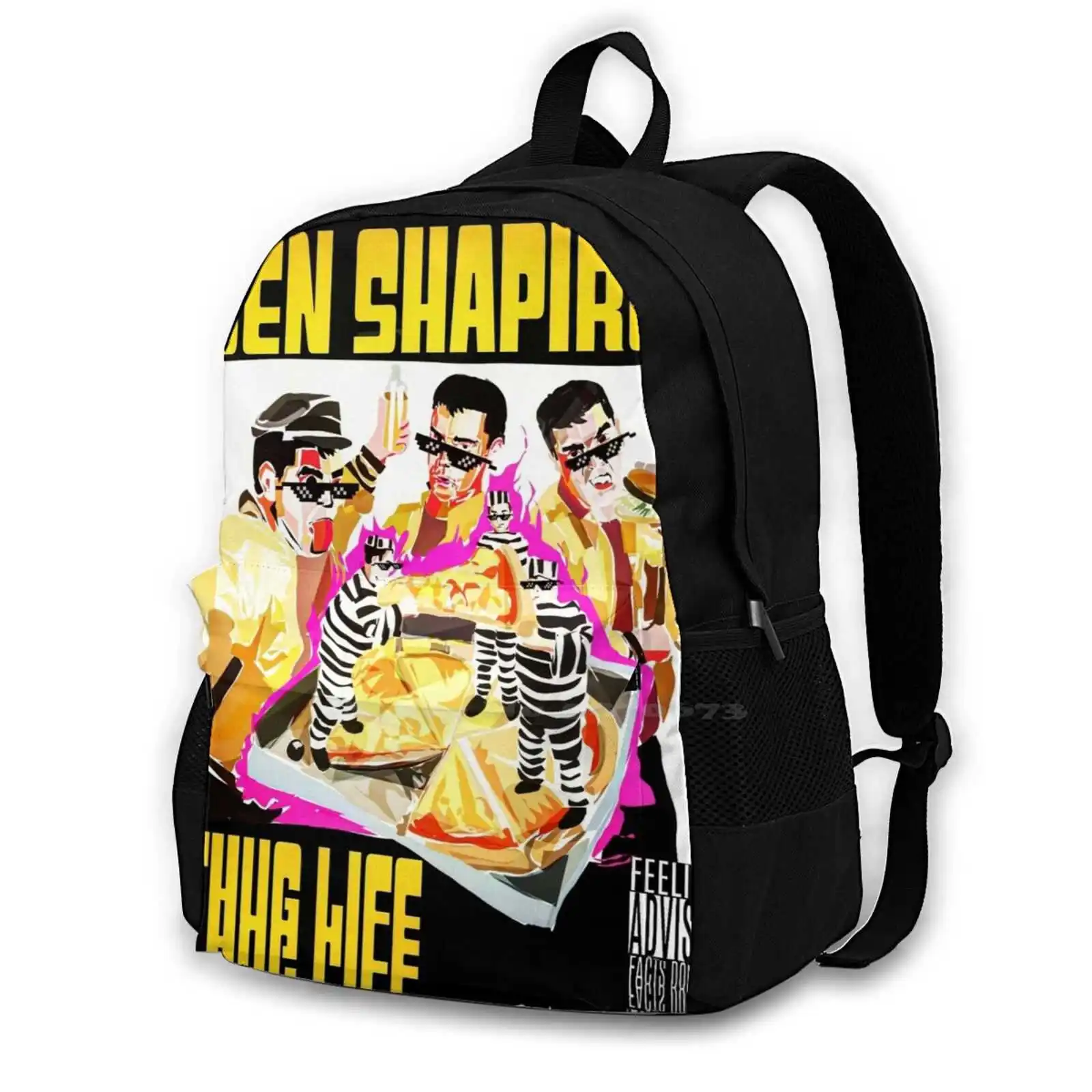 Ben Shapiro Thug Life #10 420D Print Design Backpack Student Bag